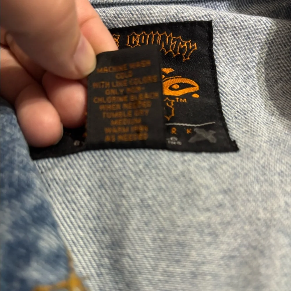 Orange County Choppers Denim Vest Cutoff — XL (Oversized) Vintage